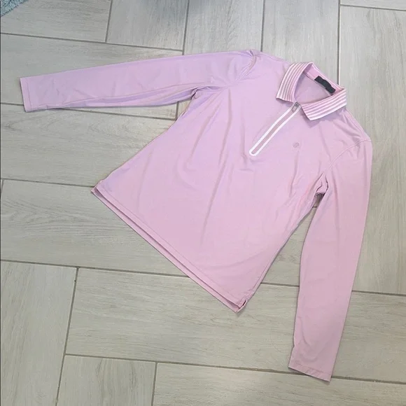 G/FORE Women’s Silky Tech Nylon Quarter Zip Polo Blush Pink Lilac Small - Picture 16 of 16
